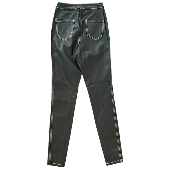 Missguided High Waisted Coated Skinny Pants, Size 4 - Picture 5 of 7